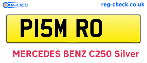 P15MRO are the vehicle registration plates.