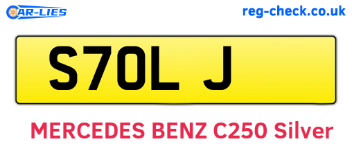 S7OLJ are the vehicle registration plates.