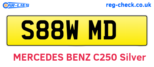 S88WMD are the vehicle registration plates.