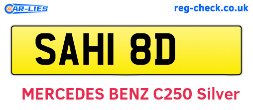 SAH18D are the vehicle registration plates.