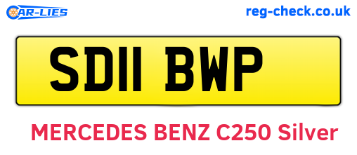 SD11BWP are the vehicle registration plates.