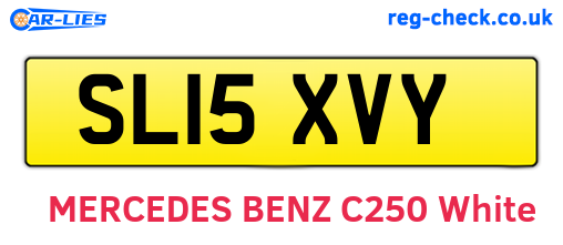 SL15XVY are the vehicle registration plates.