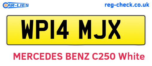 WP14MJX are the vehicle registration plates.