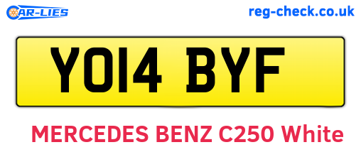 YO14BYF are the vehicle registration plates.
