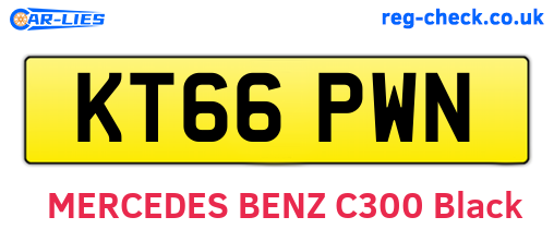 KT66PWN are the vehicle registration plates.
