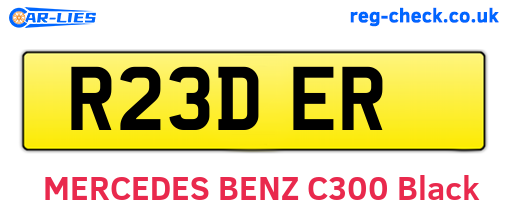 R23DER are the vehicle registration plates.