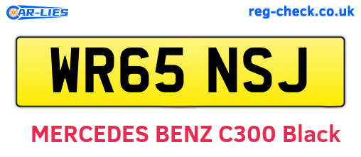WR65NSJ are the vehicle registration plates.