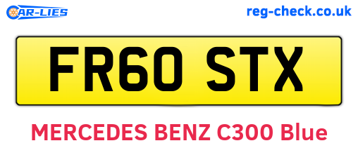 FR60STX are the vehicle registration plates.