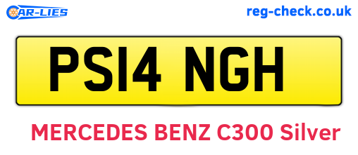 PS14NGH are the vehicle registration plates.
