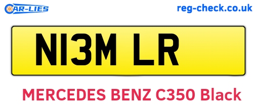 N13MLR are the vehicle registration plates.