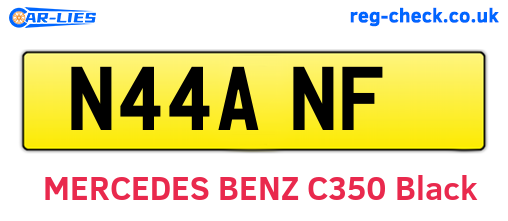 N44ANF are the vehicle registration plates.