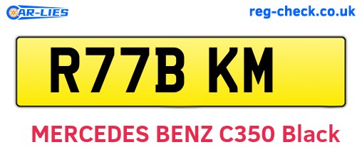R77BKM are the vehicle registration plates.