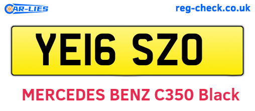 YE16SZO are the vehicle registration plates.
