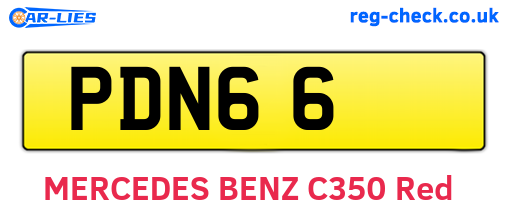 PDN66 are the vehicle registration plates.