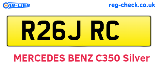 R26JRC are the vehicle registration plates.