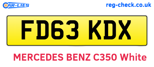 FD63KDX are the vehicle registration plates.