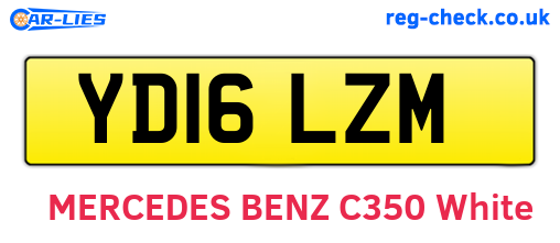 YD16LZM are the vehicle registration plates.