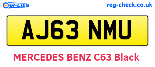 AJ63NMU are the vehicle registration plates.