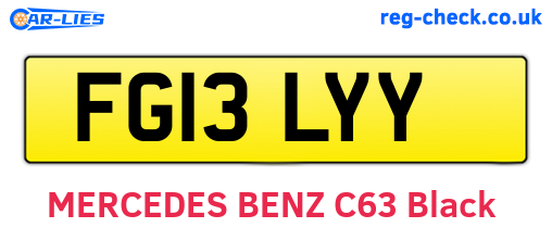 FG13LYY are the vehicle registration plates.