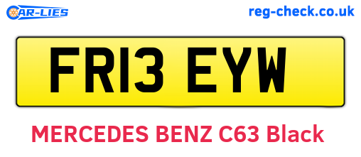 FR13EYW are the vehicle registration plates.
