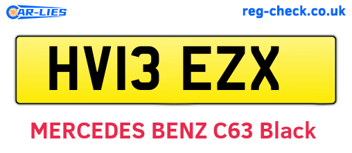HV13EZX are the vehicle registration plates.