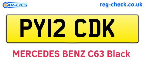 PY12CDK are the vehicle registration plates.