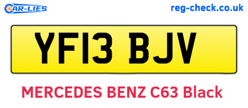 YF13BJV are the vehicle registration plates.