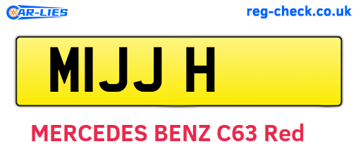 M1JJH are the vehicle registration plates.