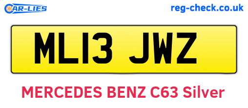 ML13JWZ are the vehicle registration plates.