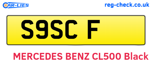 S9SCF are the vehicle registration plates.
