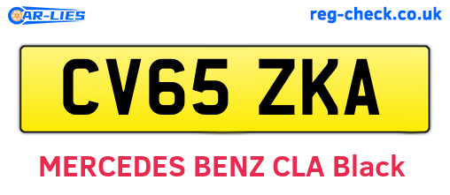 CV65ZKA are the vehicle registration plates.
