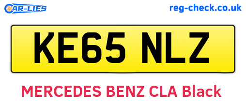 KE65NLZ are the vehicle registration plates.