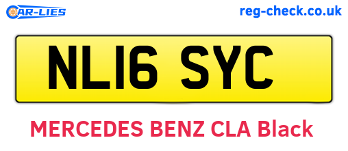NL16SYC are the vehicle registration plates.
