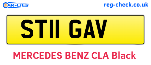 ST11GAV are the vehicle registration plates.