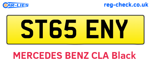 ST65ENY are the vehicle registration plates.