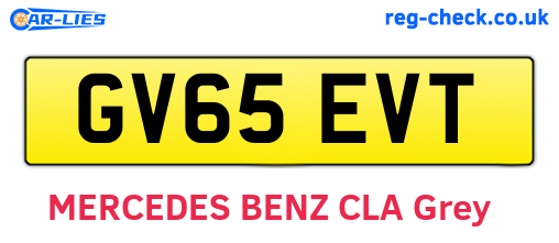 GV65EVT are the vehicle registration plates.