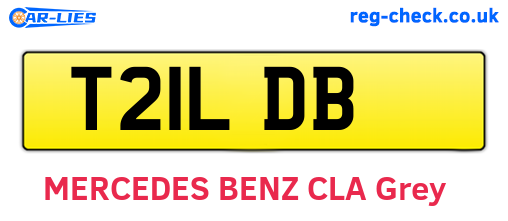 T21LDB are the vehicle registration plates.