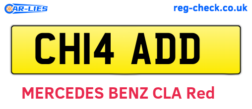 CH14ADD are the vehicle registration plates.