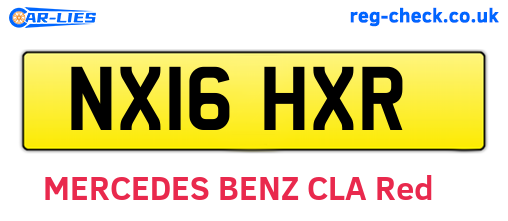 NX16HXR are the vehicle registration plates.