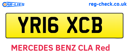 YR16XCB are the vehicle registration plates.