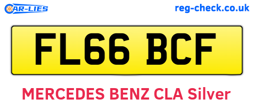 FL66BCF are the vehicle registration plates.