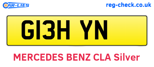 G13HYN are the vehicle registration plates.