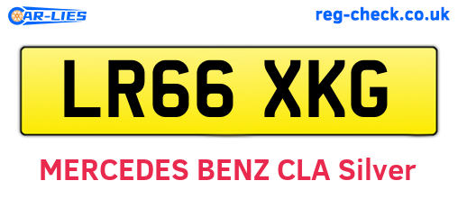 LR66XKG are the vehicle registration plates.