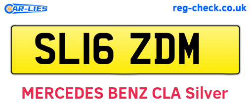 SL16ZDM are the vehicle registration plates.