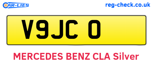 V9JCO are the vehicle registration plates.