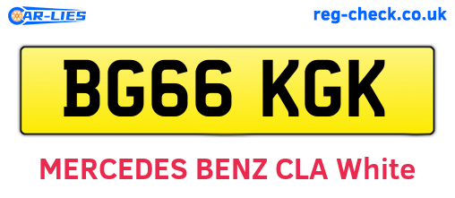 BG66KGK are the vehicle registration plates.