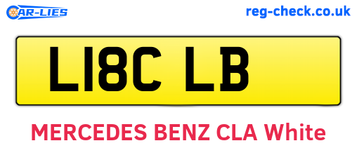 L18CLB are the vehicle registration plates.