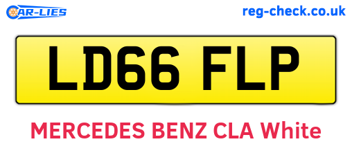 LD66FLP are the vehicle registration plates.