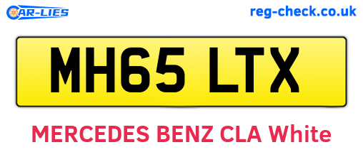 MH65LTX are the vehicle registration plates.