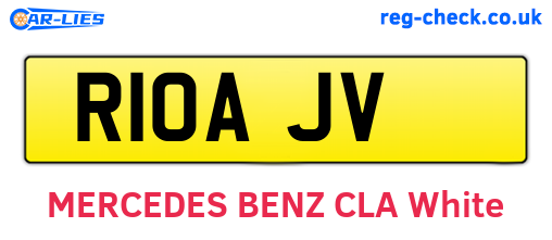 R10AJV are the vehicle registration plates.